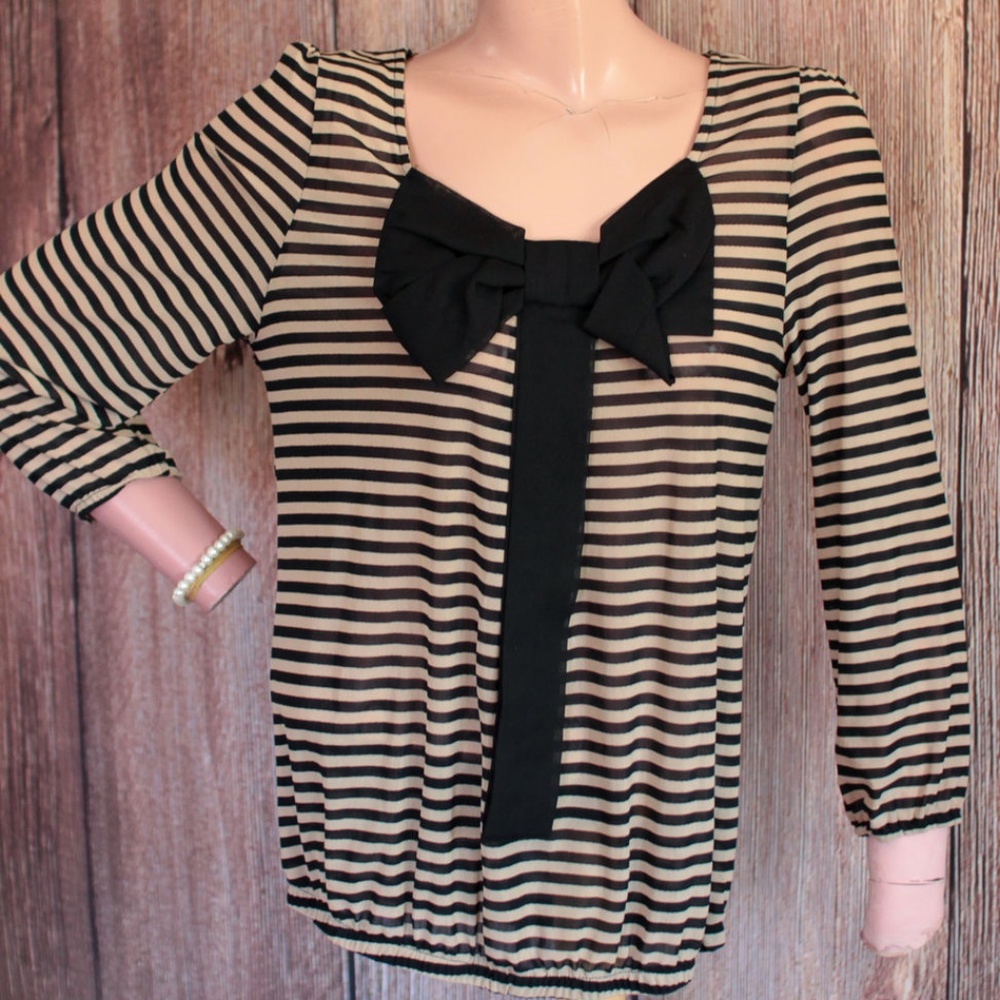 Avec Top Blouse Stripe Medium